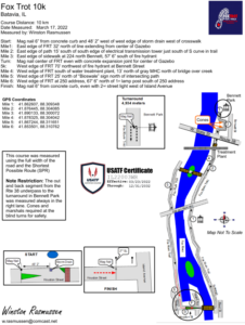 Fox Trot 10K Race Course Certification