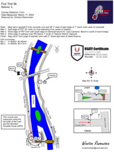 Fox Trot 5K Race Course Certification